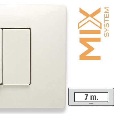 MASTER - MIX PLACCA 7 POSTI BIANCO MATT