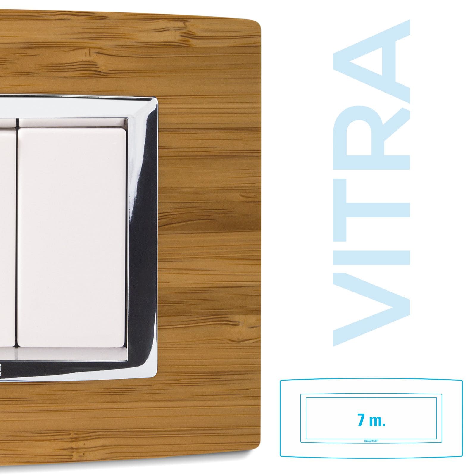 MASTER - PLACCA VITRA LEGNO BAMBU' 7 POSTI