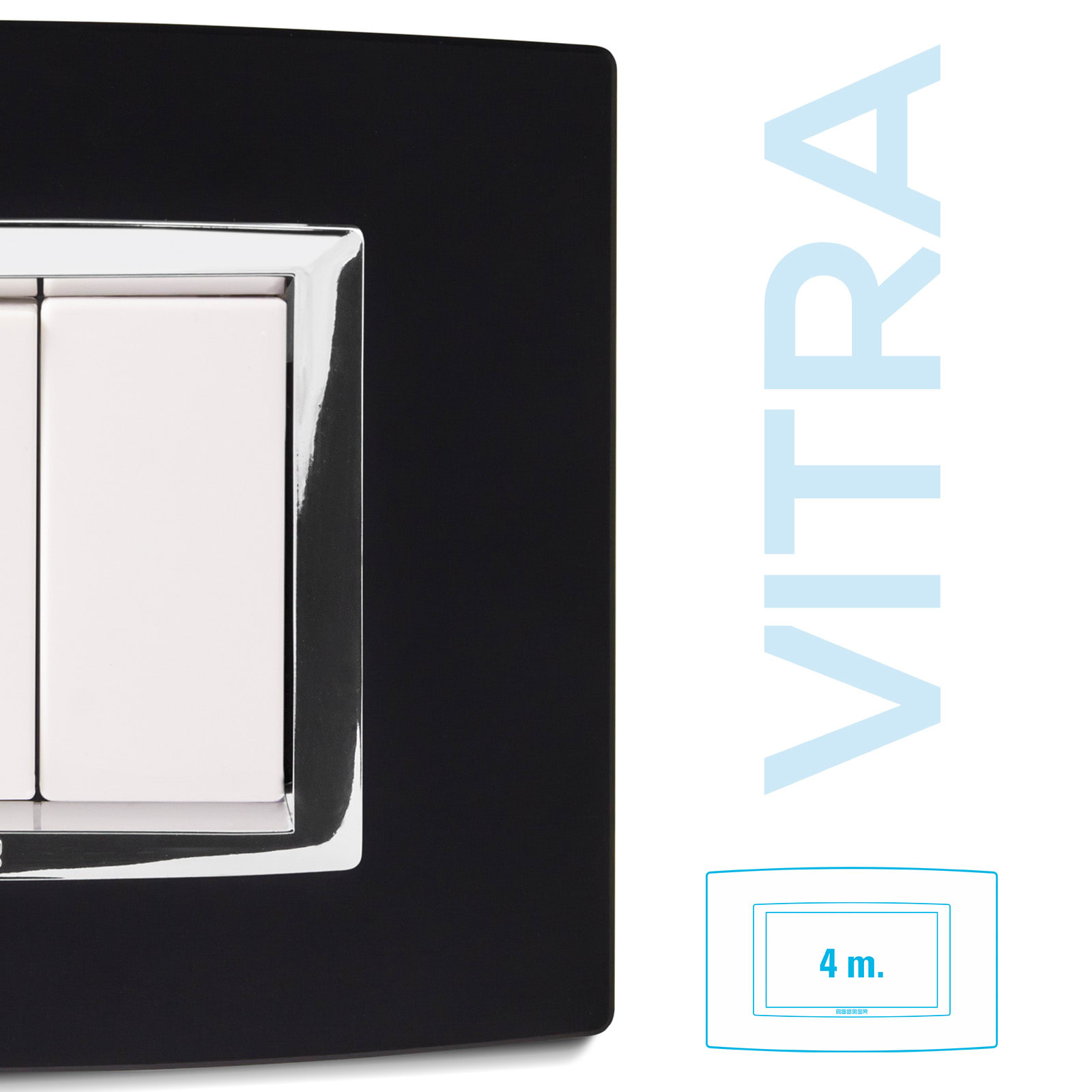 MASTER - PLACCA ALLUMINIO ANTRACITE 4P. VITRA