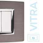 MASTER - PLACCA ACCIAIO SPAZZOLATO 4P. VITRA
