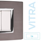 MASTER - PLACCA ACCIAIO SPAZZOLATO 7P. VITRA