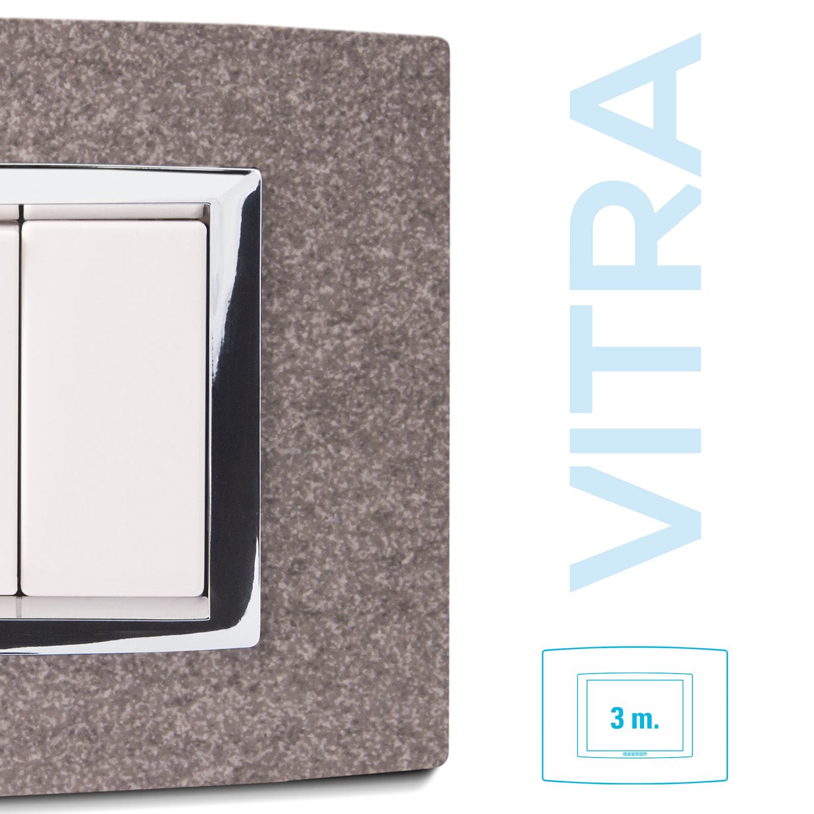 MASTER - PLACCA VITRA GRANITO GRIGIO CHIARO 3 P