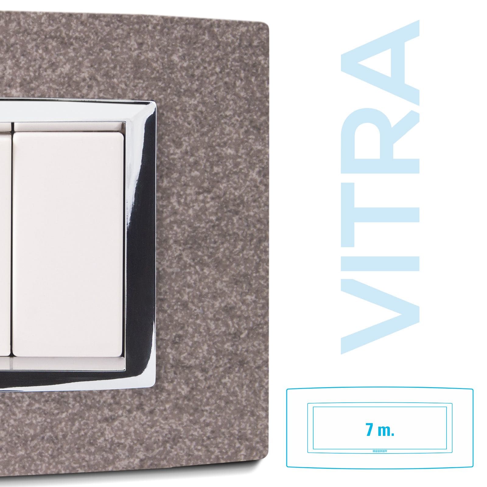 MASTER - PLACCA VITRA GRANITO GRIGIO CHIARO 7 P