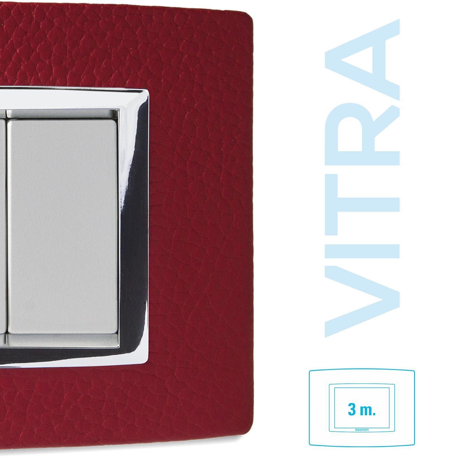 MASTER - PLACCA VITRA PELLE ROSSO RUBINO 3 P