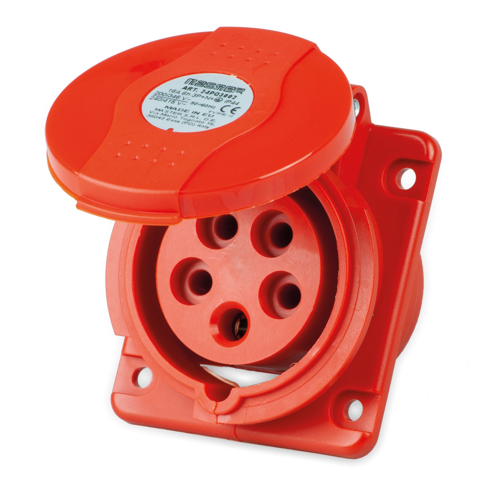 MASTER - PR.QUA.3P+N+T 16A 380V 6H ROSSA IP44
