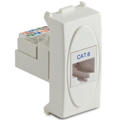 MASTER - MODO PRESA RJ45 CAT.6 NON SCHERMATA BIAN