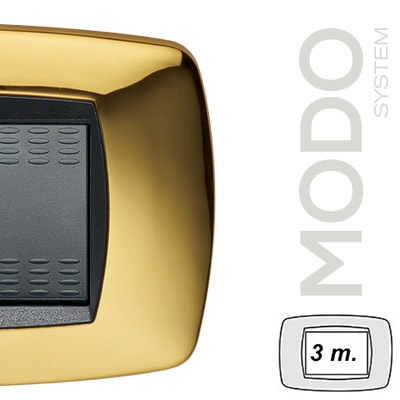 MASTER - MODO PLACCA 3 POSTI OTTONE