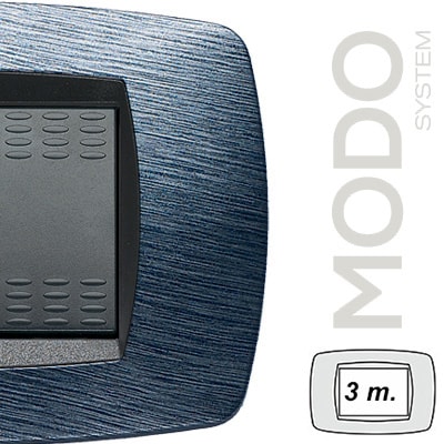 MASTER - MODO PLACCA 3 POSTI SATINATO BLU