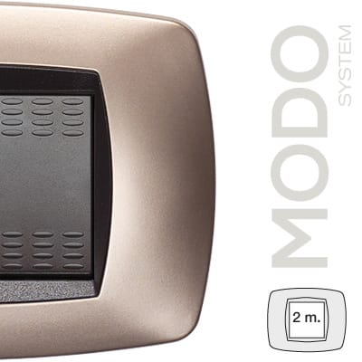 MASTER - MODO PLACCA 2 POSTI RAME OPACO