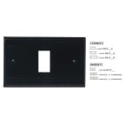MASTER - CORNICE PLASTICA NERO 5 POSTI
