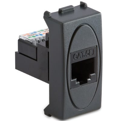 MASTER - PRESA RJ45 PLUG 8-8 CAT.5E MODO GRIGIO
