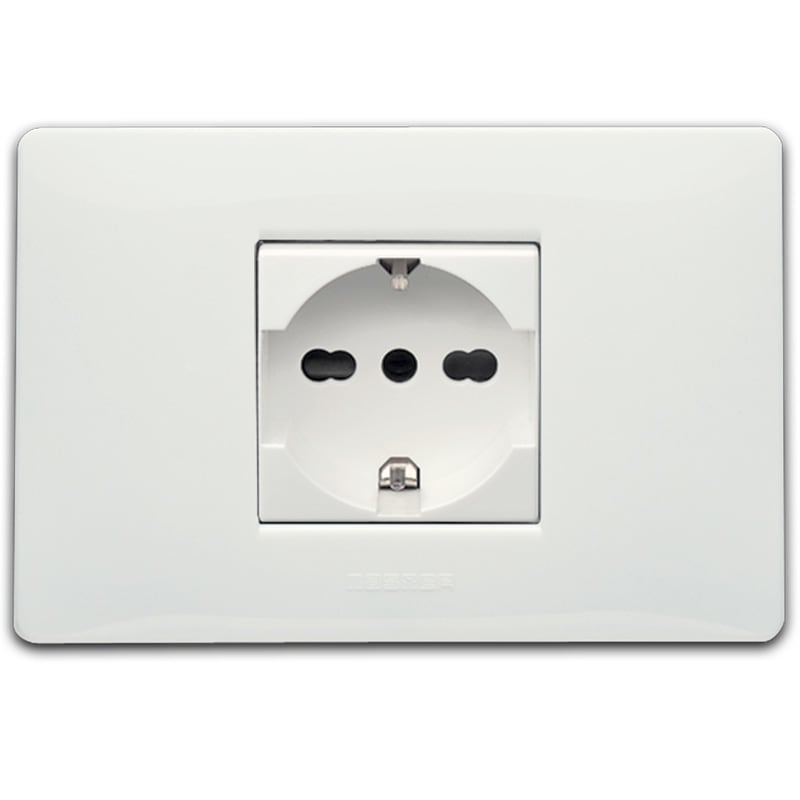 MASTER - PRESA P40 SCHUKO UNIV.2P+T 16A C/PLACCA