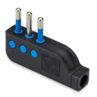 MASTER - SPINA 2POLI+T 10A NERA SPINOT. ORIENTA