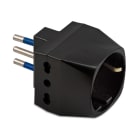 MASTER - ADATT.TRIPLO-SCHUKO 10A 2P+T NERO