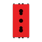 MASTER - PIXIA PRESA 2P+T 16A BIVALENTE ROSSA