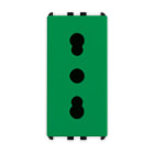 MASTER - PIXIA PRESA 2P+T 16A BIVALENTE VERDE