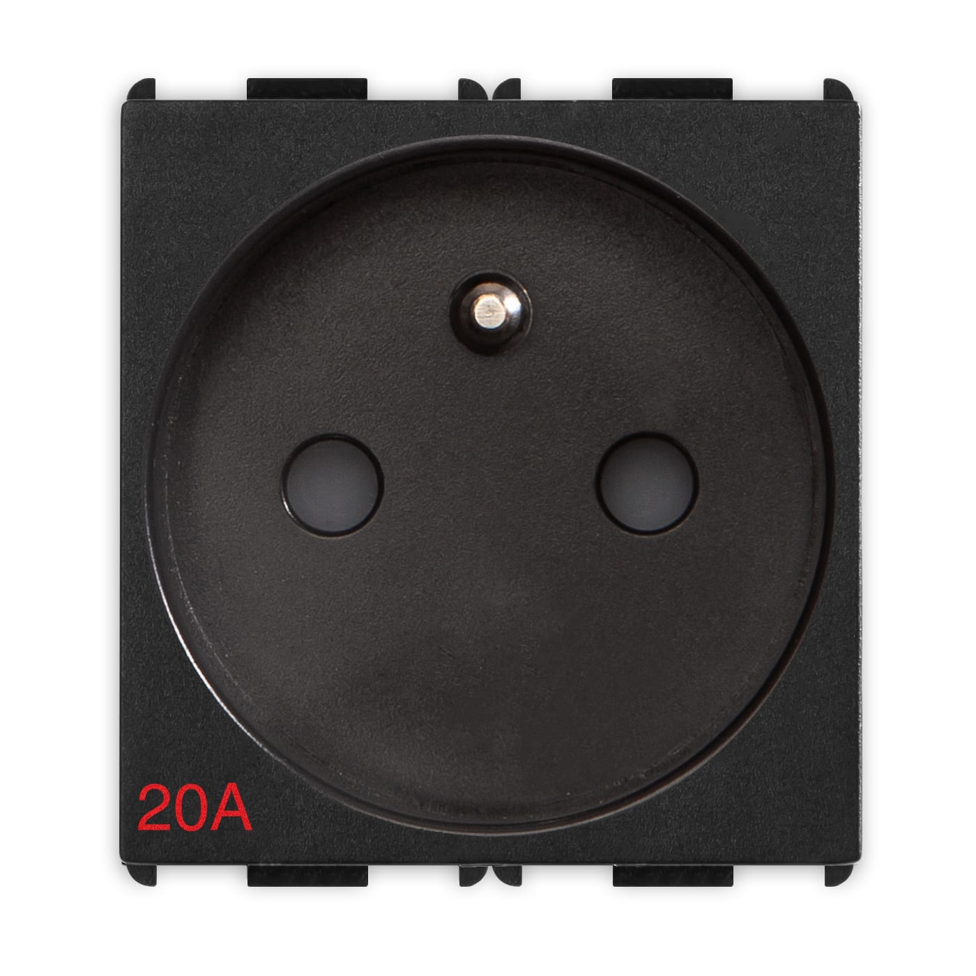 MASTER - PIXIA PRESA 2P+T 20A ST.FRANCESE BLACK