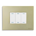 MASTER - PIXIA PLACCA 3 POSTI YELLOW BRASS