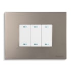 MASTER - PIXIA PLACCA 3 POSTI SILKY NICKEL