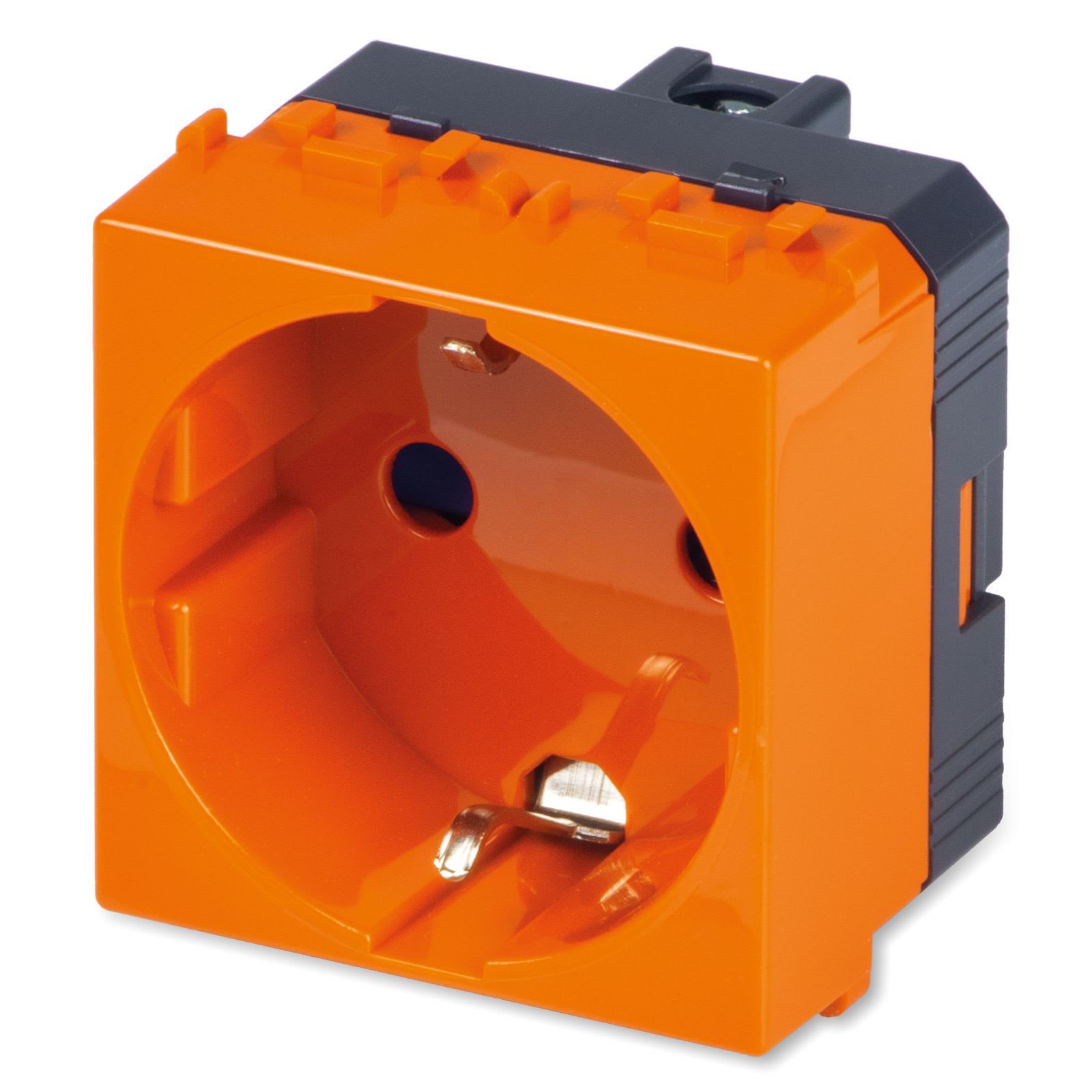 MASTER - MIX PR.SCHUKO 16A 2P+T(LATERALE) ARANCIO