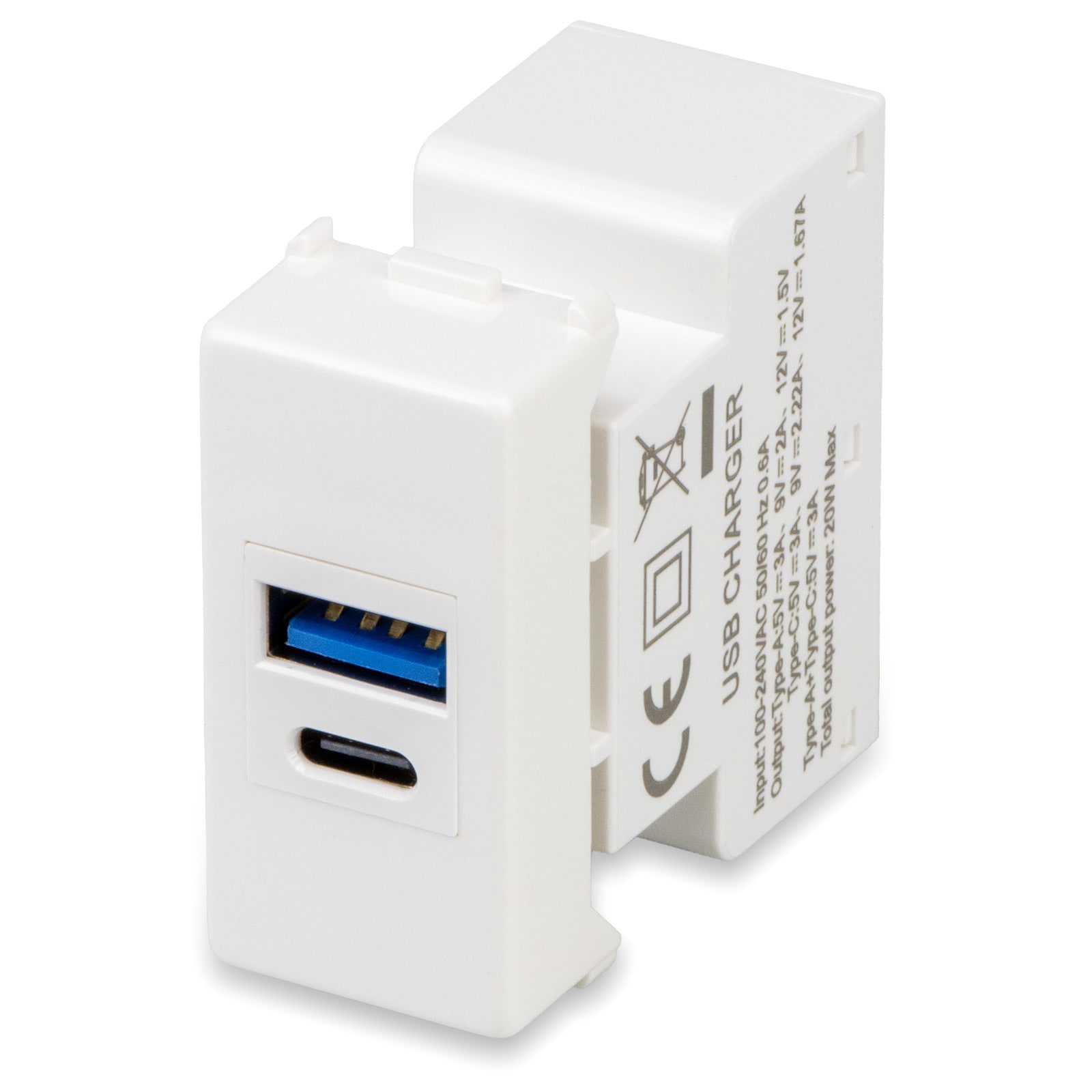 MASTER - MIX ALIM.USB A+C 100/240VAC MAX20W