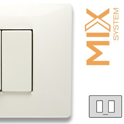 MASTER - MIX PLACCA 2 POSTI BIANCO ASPEN