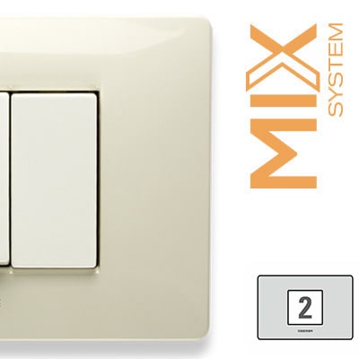 MASTER - MIX PLACCA 2 P. CENTRALI BIANCO SAFARI