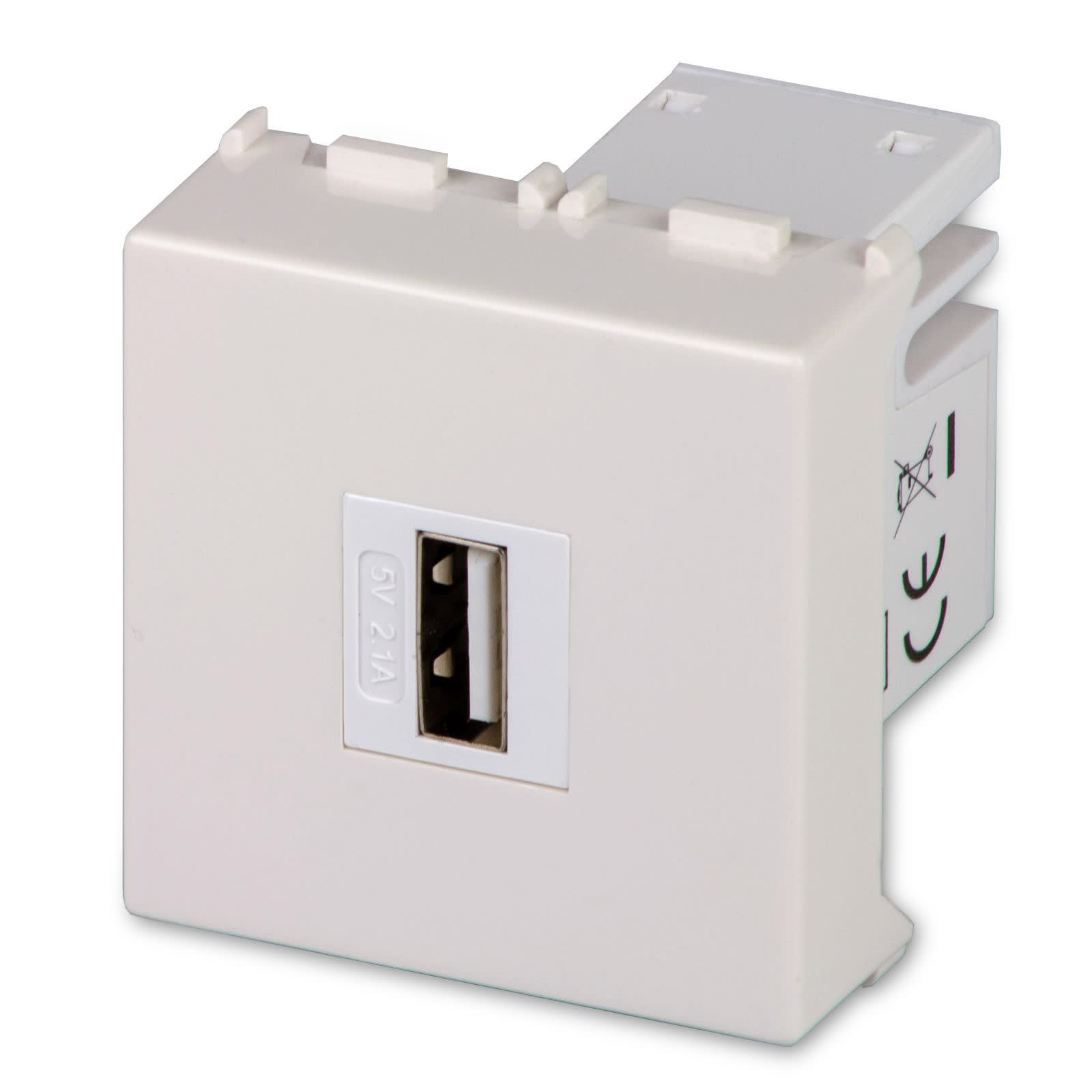 MASTER - MIX ALIMENTATORE USB 5V 2.1A 2MOD. BEIGE