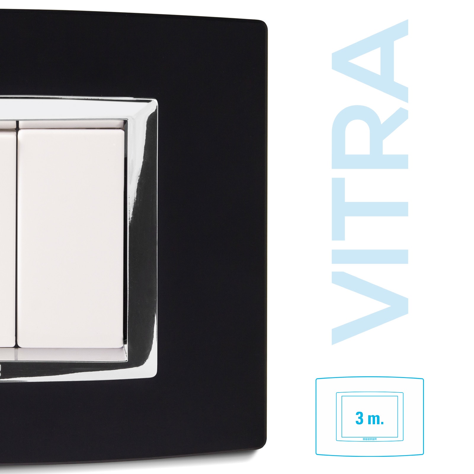 MASTER - PLACCA ALLUMINIO ANTRACITE 3P. VITRA