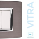 MASTER - PLACCA ACCIAIO SPAZZOLATO 2P. VITRA