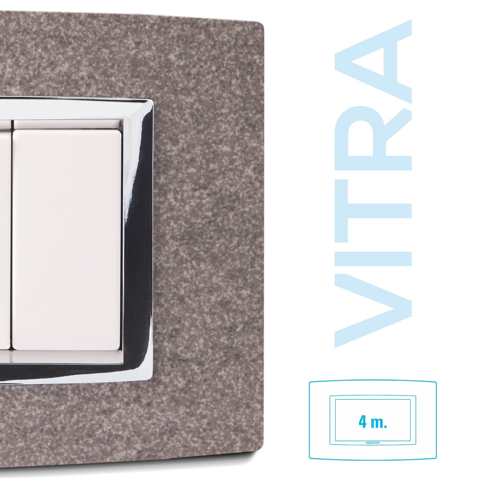 MASTER - PLACCA VITRA GRANITO GRIGIO CHIARO 4 P