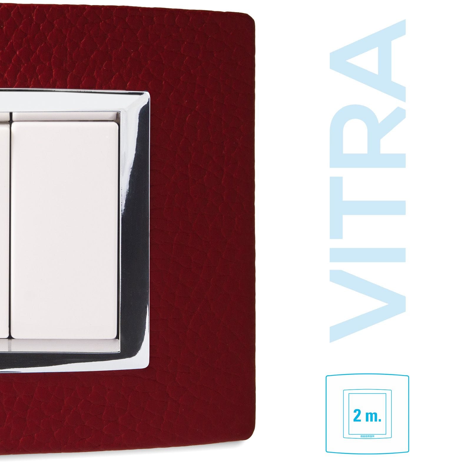 MASTER - PLACCA VITRA PELLE ROSSO RUBINO 2 P