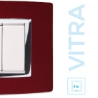 MASTER - PLACCA VITRA PELLE ROSSO RUBINO 2 P