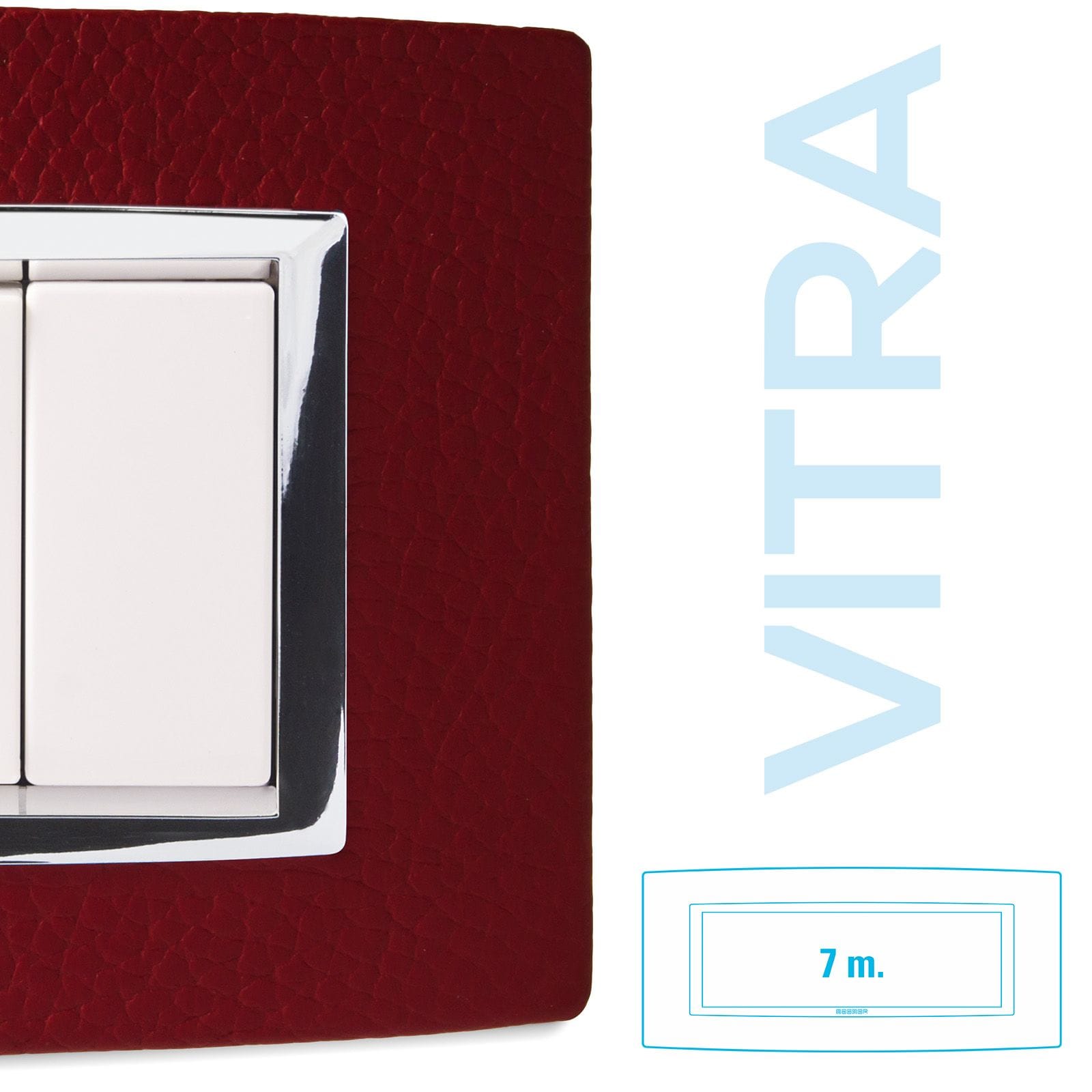 MASTER - PLACCA VITRA PELLE ROSSO RUBINO 7 P