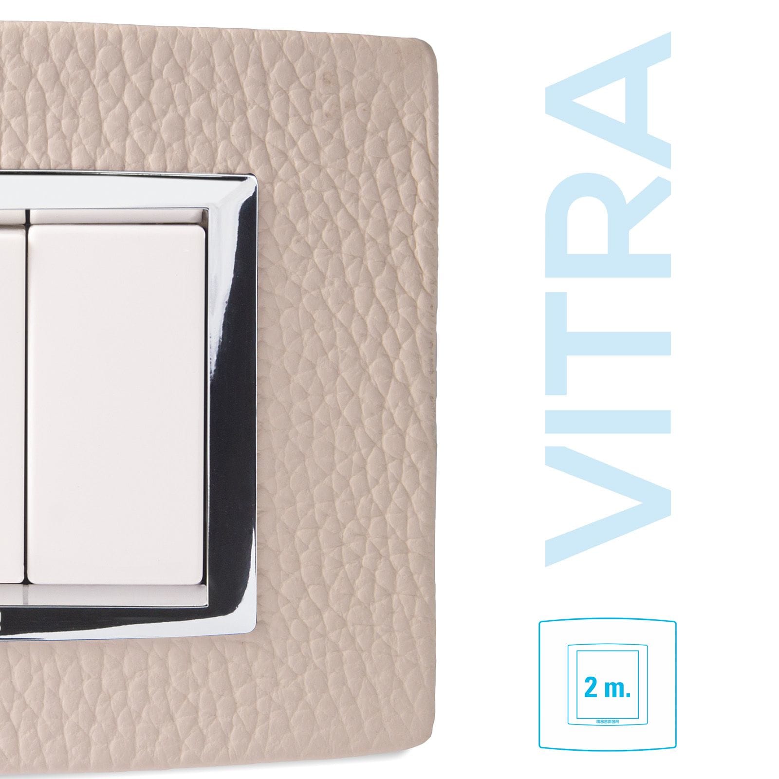 MASTER - PLACCA VITRA PELLE AVORIO 2 P