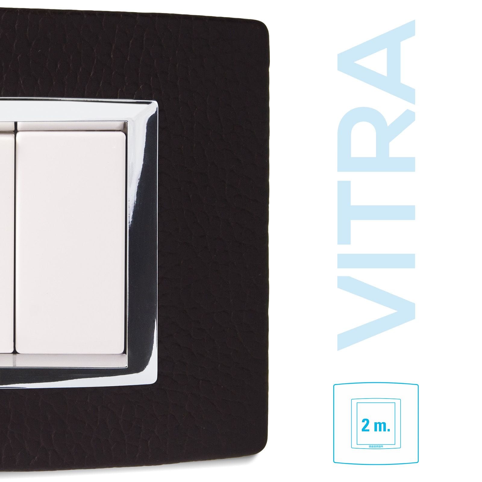 MASTER - PLACCA VITRA PELLE TESTA DI MORO 2 P