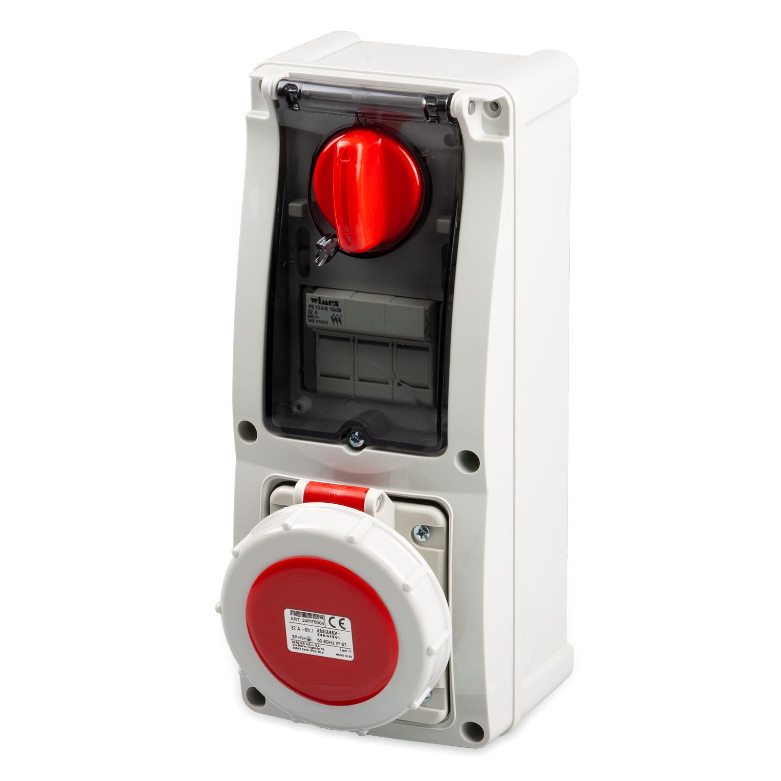 MASTER - PR.INT.3P+N+T 32A 380V 6HROSSA IP67 C/SC