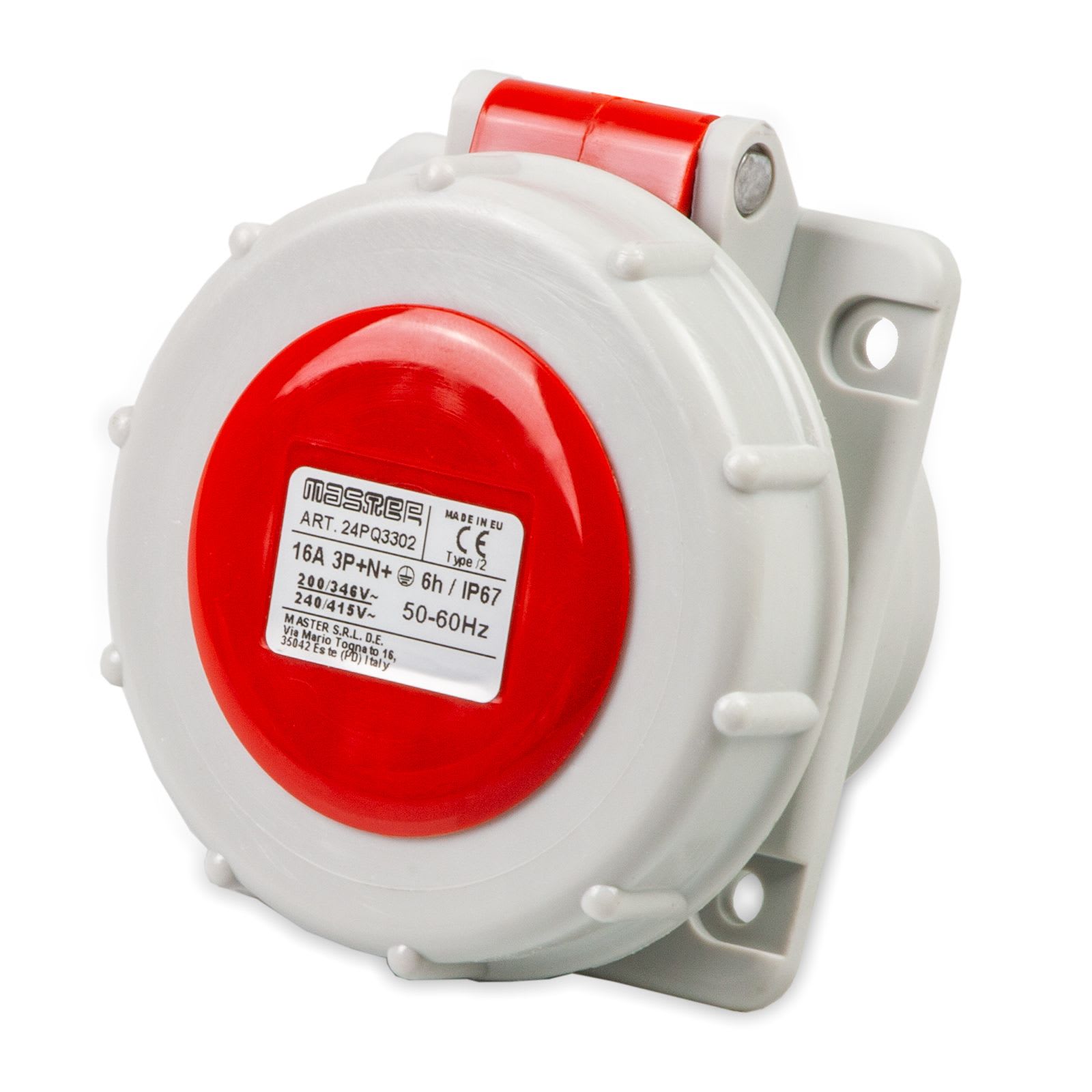 MASTER - PR.QUA.3P+N+T 16A 380V 6H ROSSA IP67
