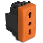MASTER - MODO PRESA 2P+T 16A BIVALENTE ARANCIONE