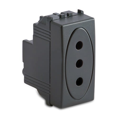 MASTER - MODO PRESA 2P+T 10A GRIGIO