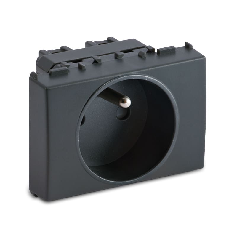MASTER - MODO PR.2P+T 16A ST.FRANCESE 3MOD.GRIGIO
