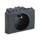 MASTER - MODO PR.2P+T 16A ST.FRANCESE 3MOD.GRIGIO