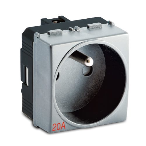 MASTER - STEEL PRESA 2P+T 20A ST.FRANCESE