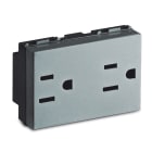 MASTER - STEEL PRESA 2P+T 15A AMERICANA DOPPIA