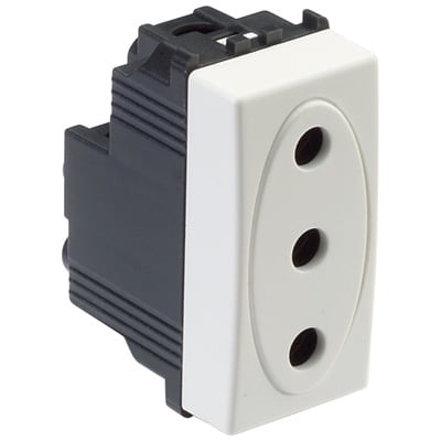 MASTER - MODO PRESA 2P+T 16A BIANCO