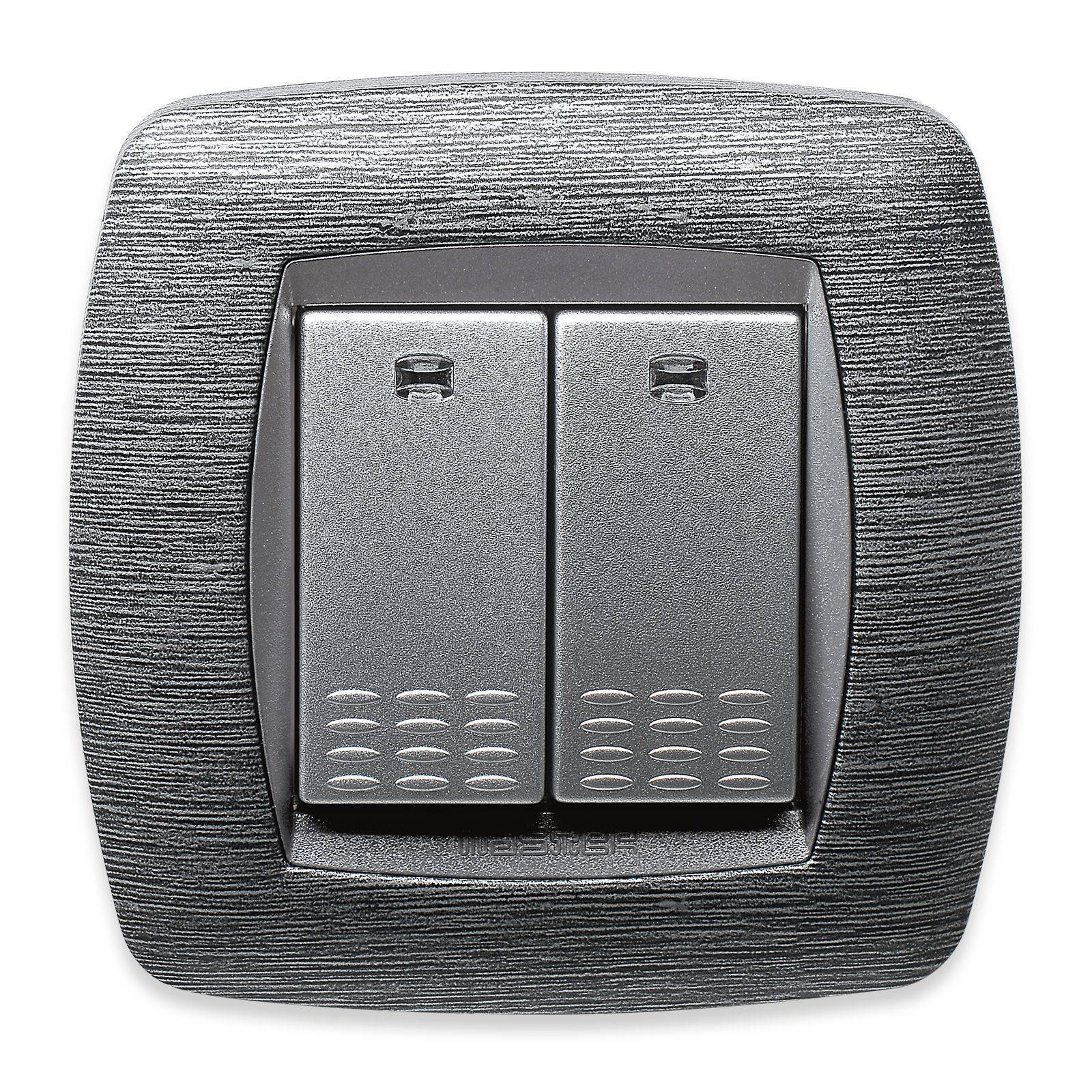 MASTER - MODO PLACCA 2 P.STRETTA SATINATO GRIGIO