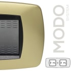 MASTER - MODO PLACCA 2+2 POSTI OTTONE OPACO