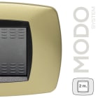 MASTER - MODO PLACCA 2 POSTI OTTONE OPACO