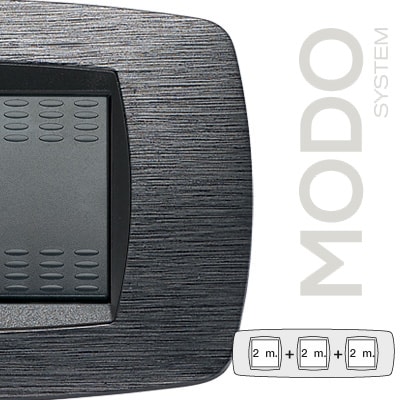 MASTER - MODO PLACCA 2+2+2 POSTI SATINATO GRIGIO