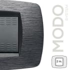 MASTER - MODO PLACCA 2 POSTI SATINATO GRIGIO